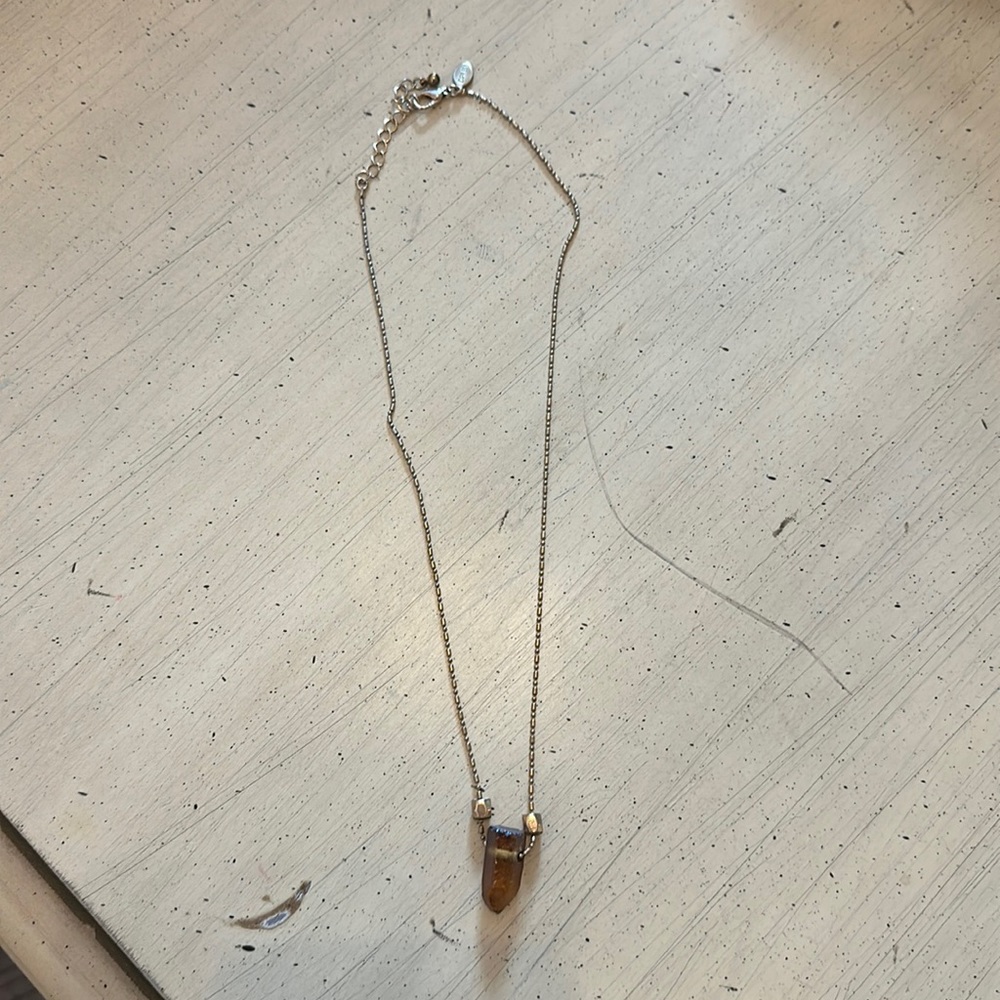 Express Brown Raw Stone Necklace